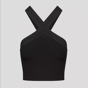 Aritzia Babaton Sculpt Knit Criss Cross Cropped Tank